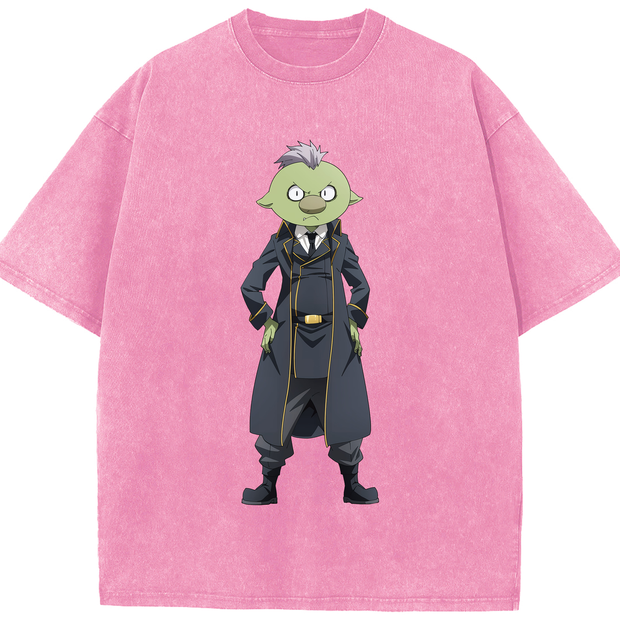 （画像用） 転スラ Regarding Reincarnated to Slime 綿100% ヴィンテージ風 半袖Tシャツ（フロントプリント）